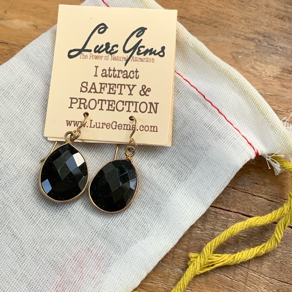 Handmade Black Onyx Drop Earrings